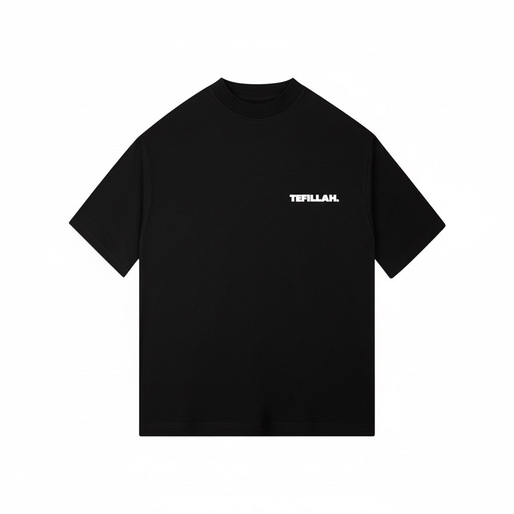 „TEFILLAH.“ OVERSIZED T-SHIRT - (BLACK)